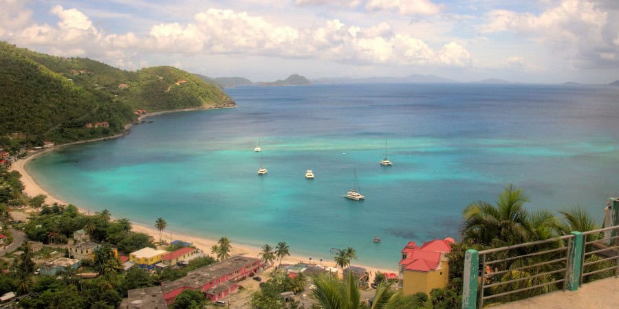 View of Cane Garden Bay in Tortola